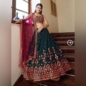 Emerald Green lehenga choli - never worn